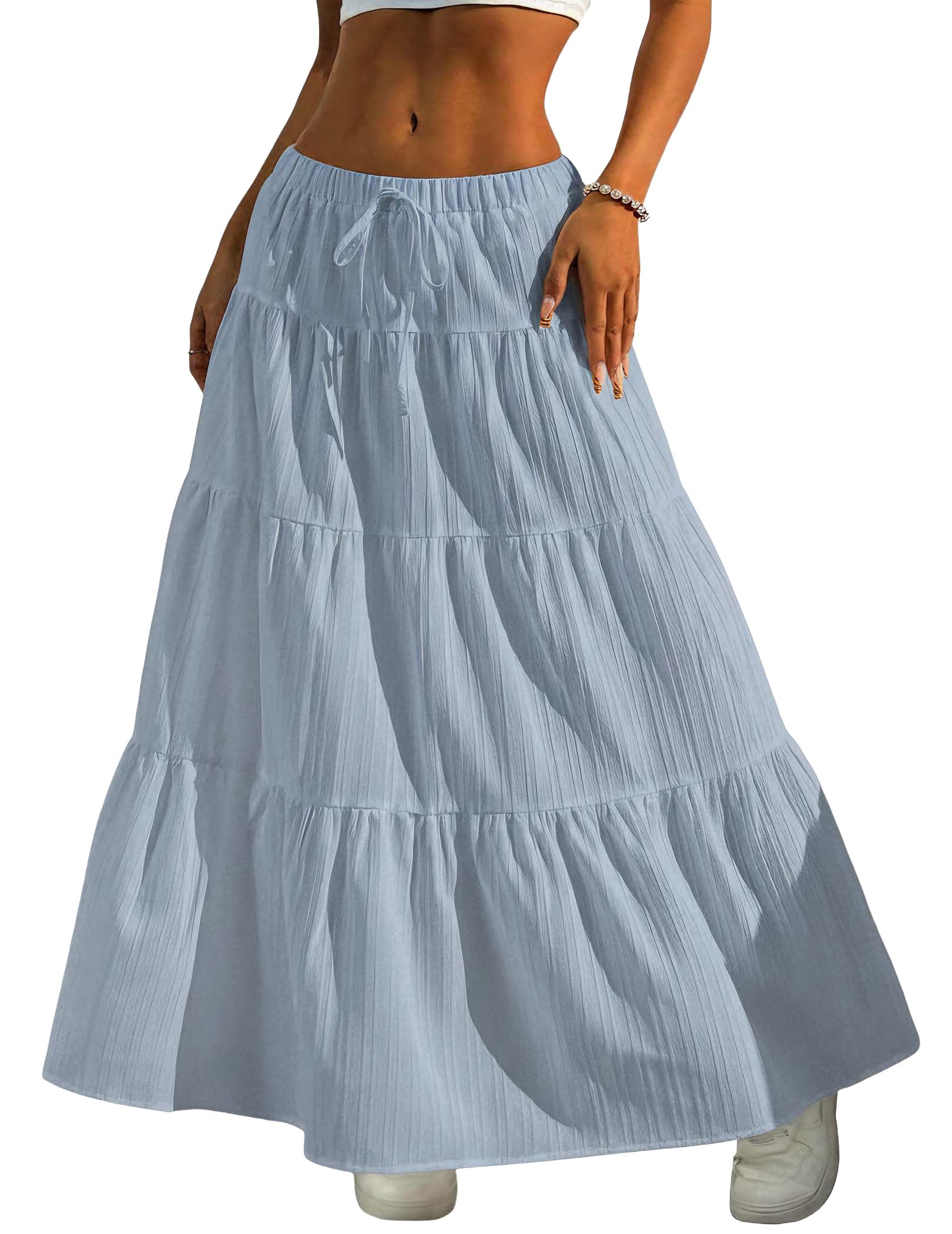 Boho Flowy Maxi Skirt