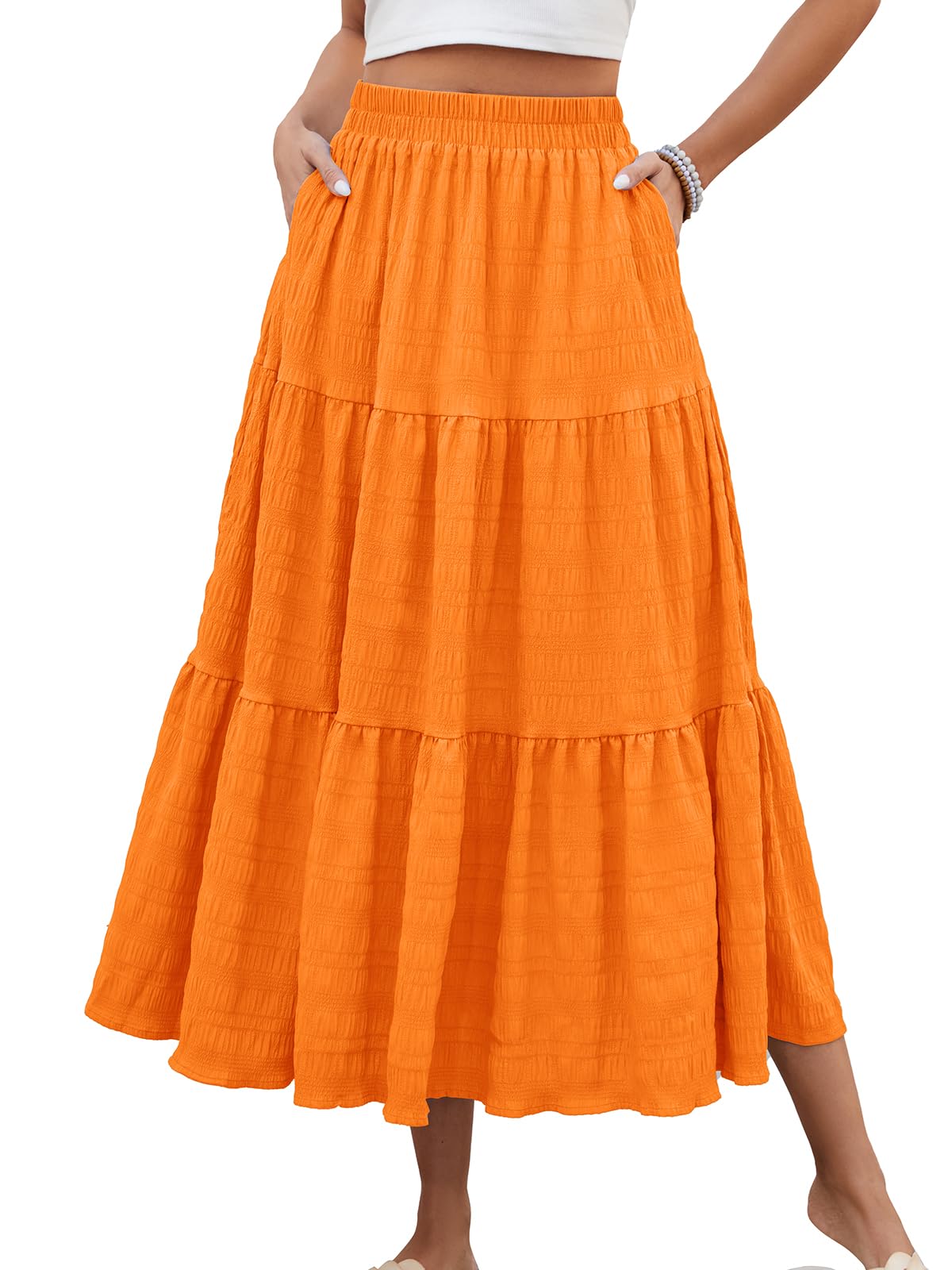 Tiered Flowy Maxi Skirt