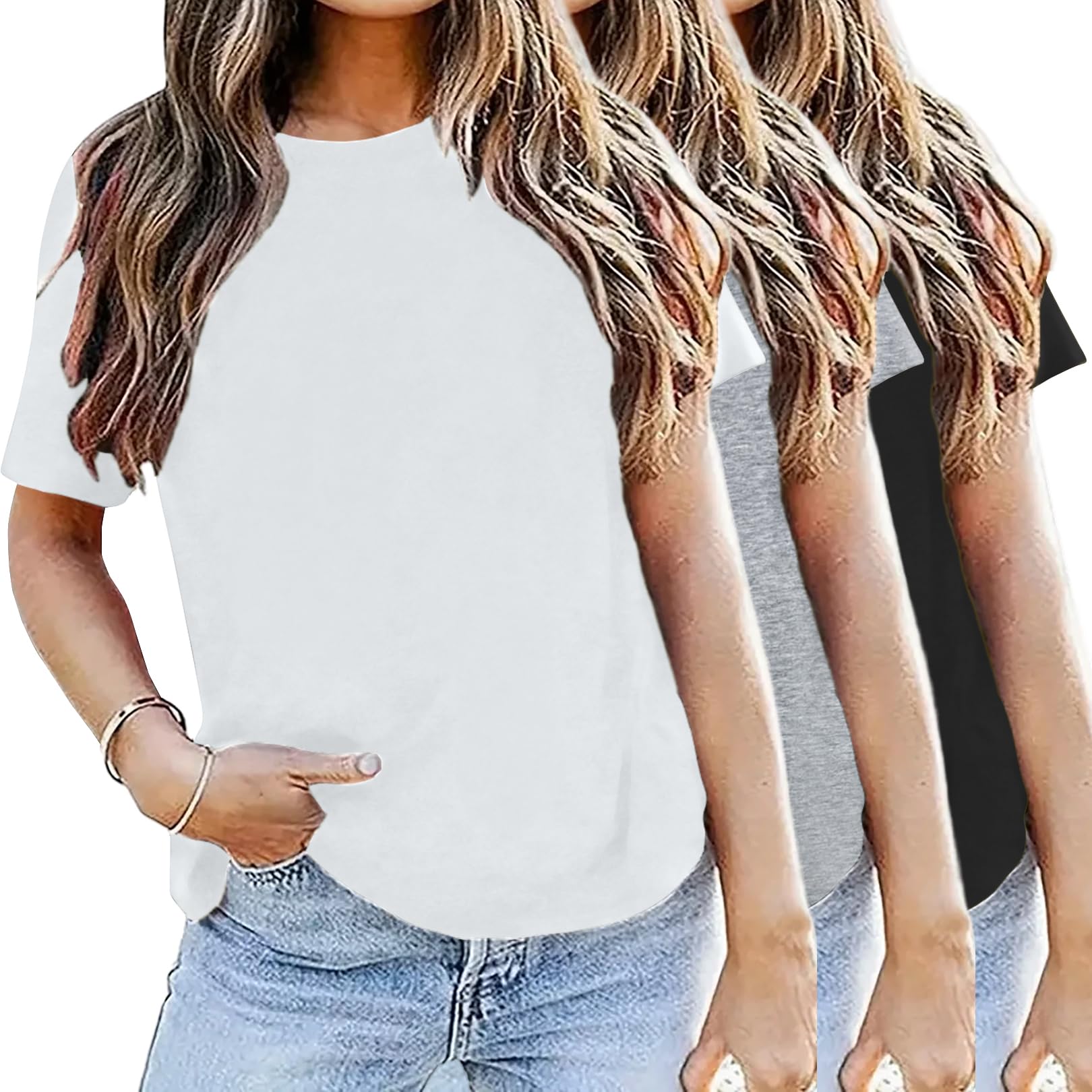 3-Pack Basic Short Sleeve Tees