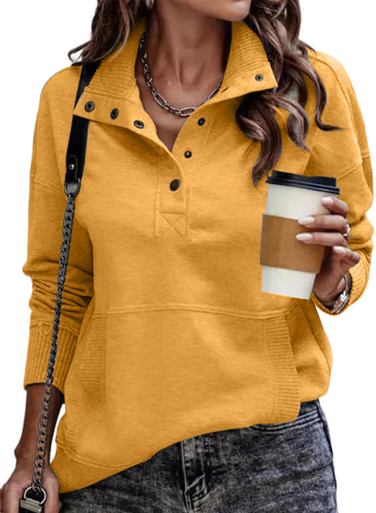 Stand Neck Drawstring Sweatshirt