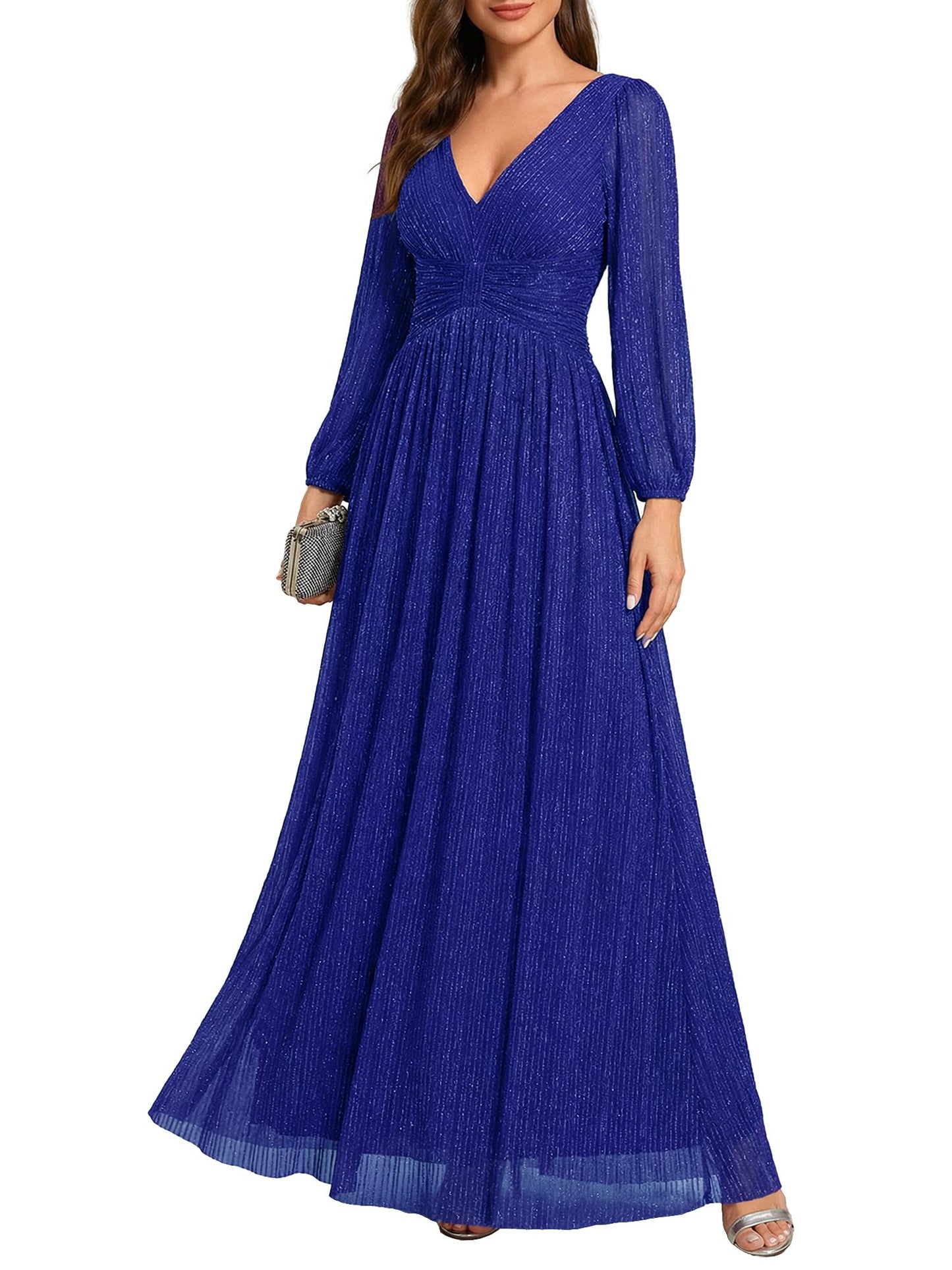Glitter A-Line Evening Gown