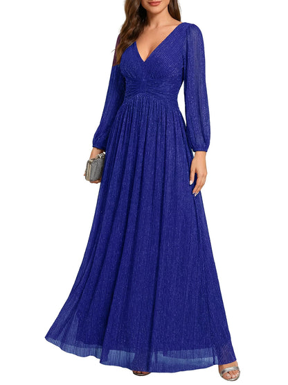 Glitter A-Line Evening Gown