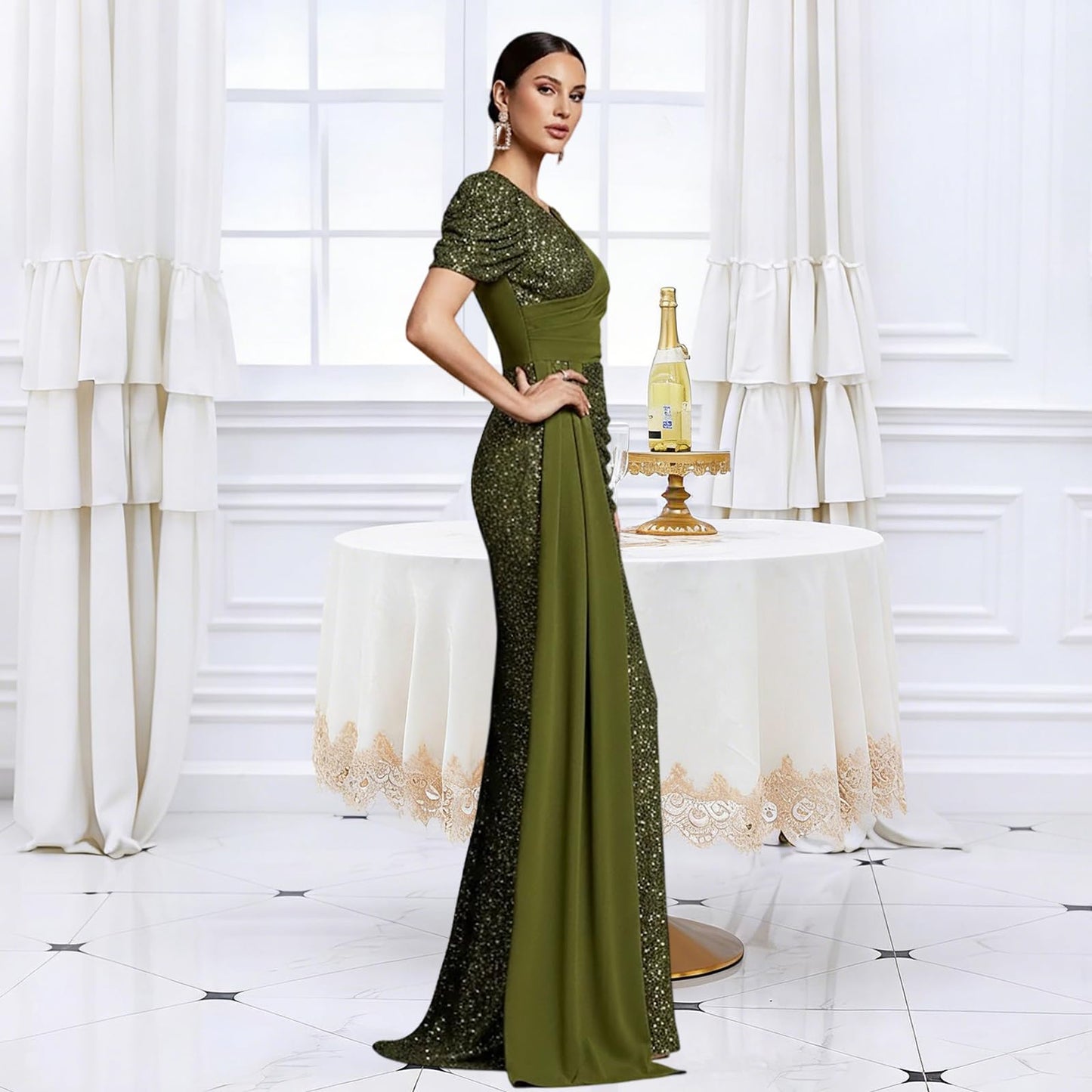 Sequin Mermaid Maxi Gown
