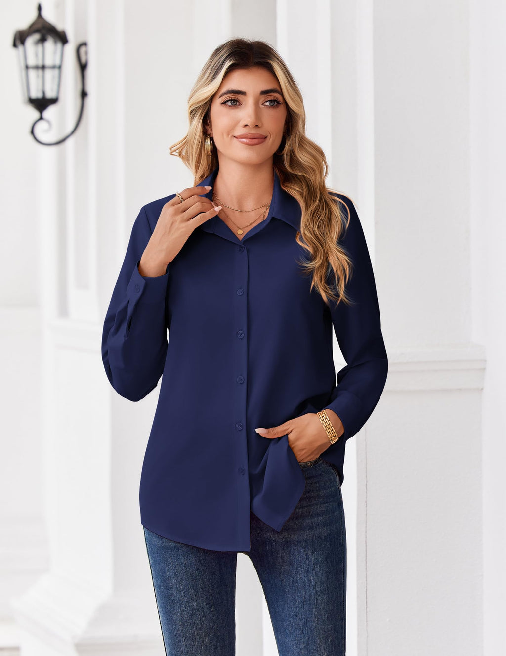 Women's Floral Long Sleeve Blouse
