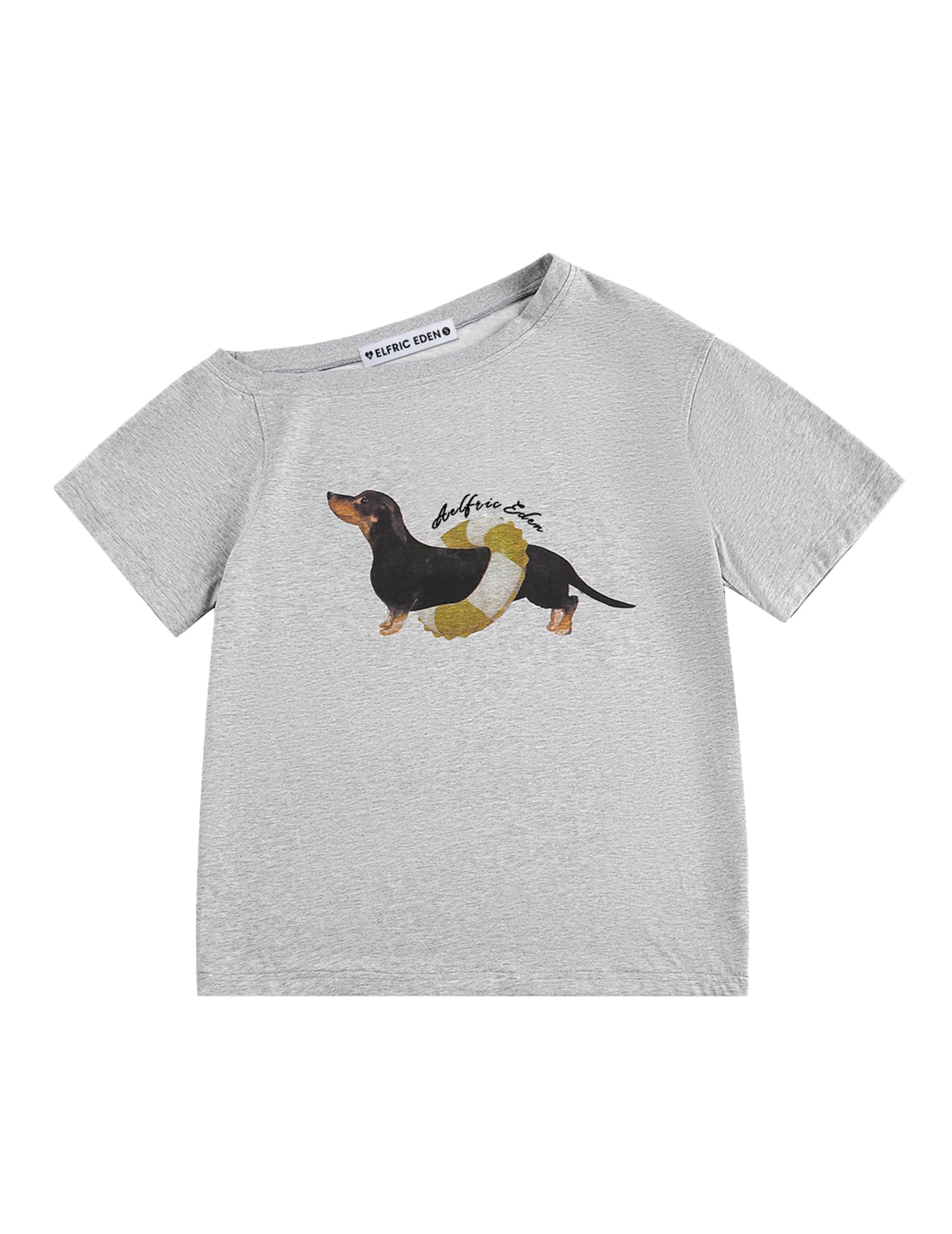 Off Shoulder Graphic T-Shirt