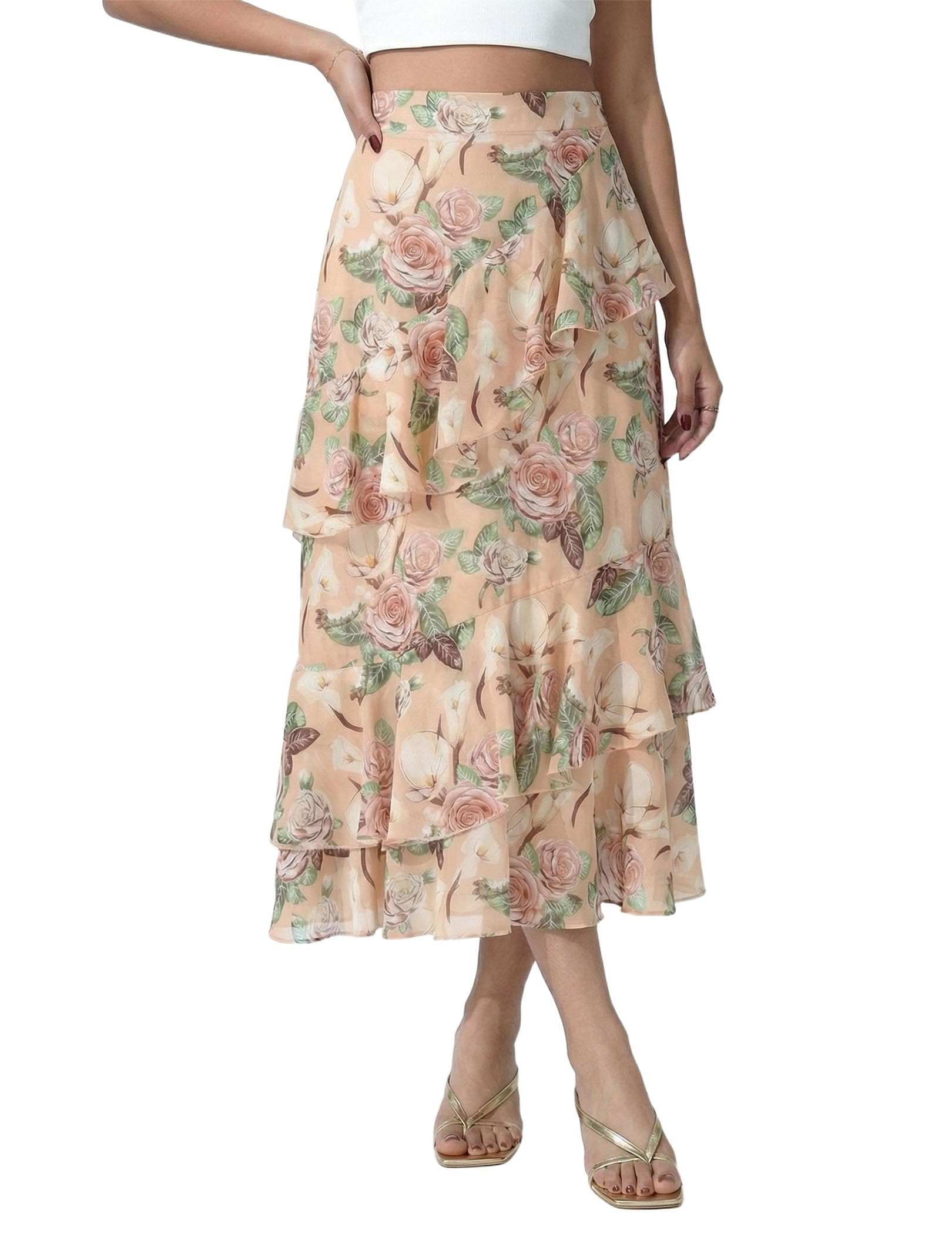 Boho Flowy Maxi Skirt