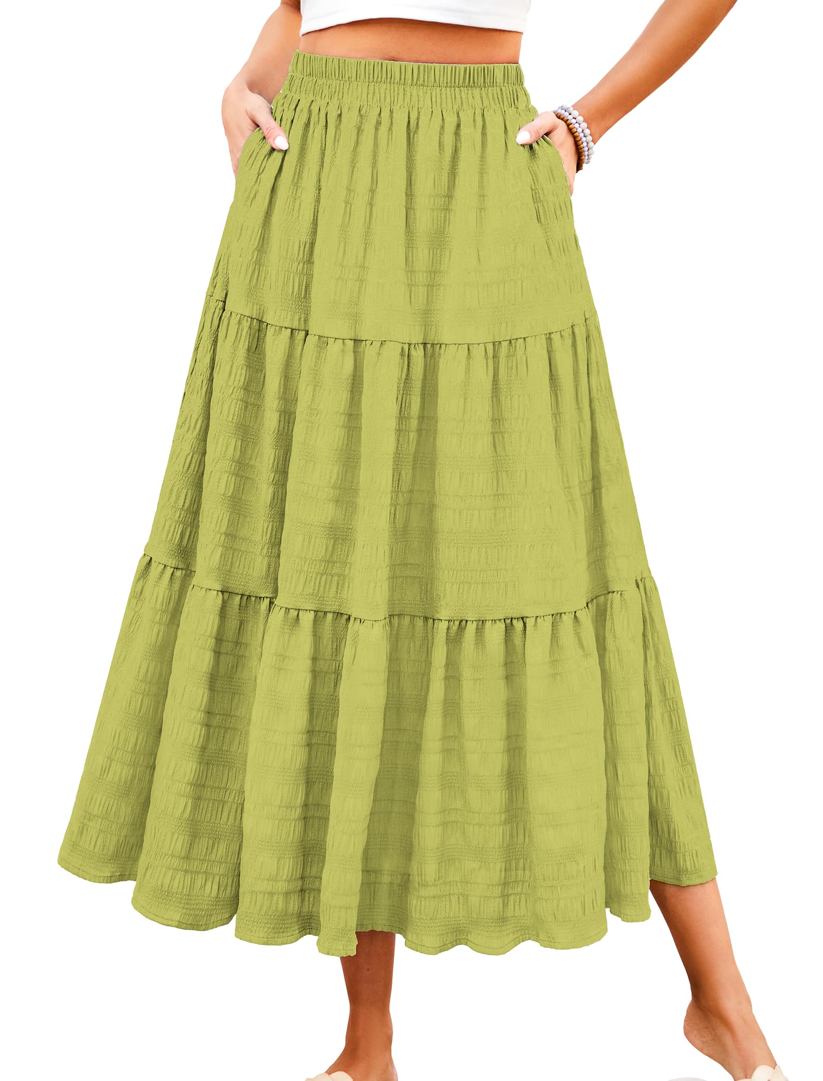 Tiered Flowy Maxi Skirt