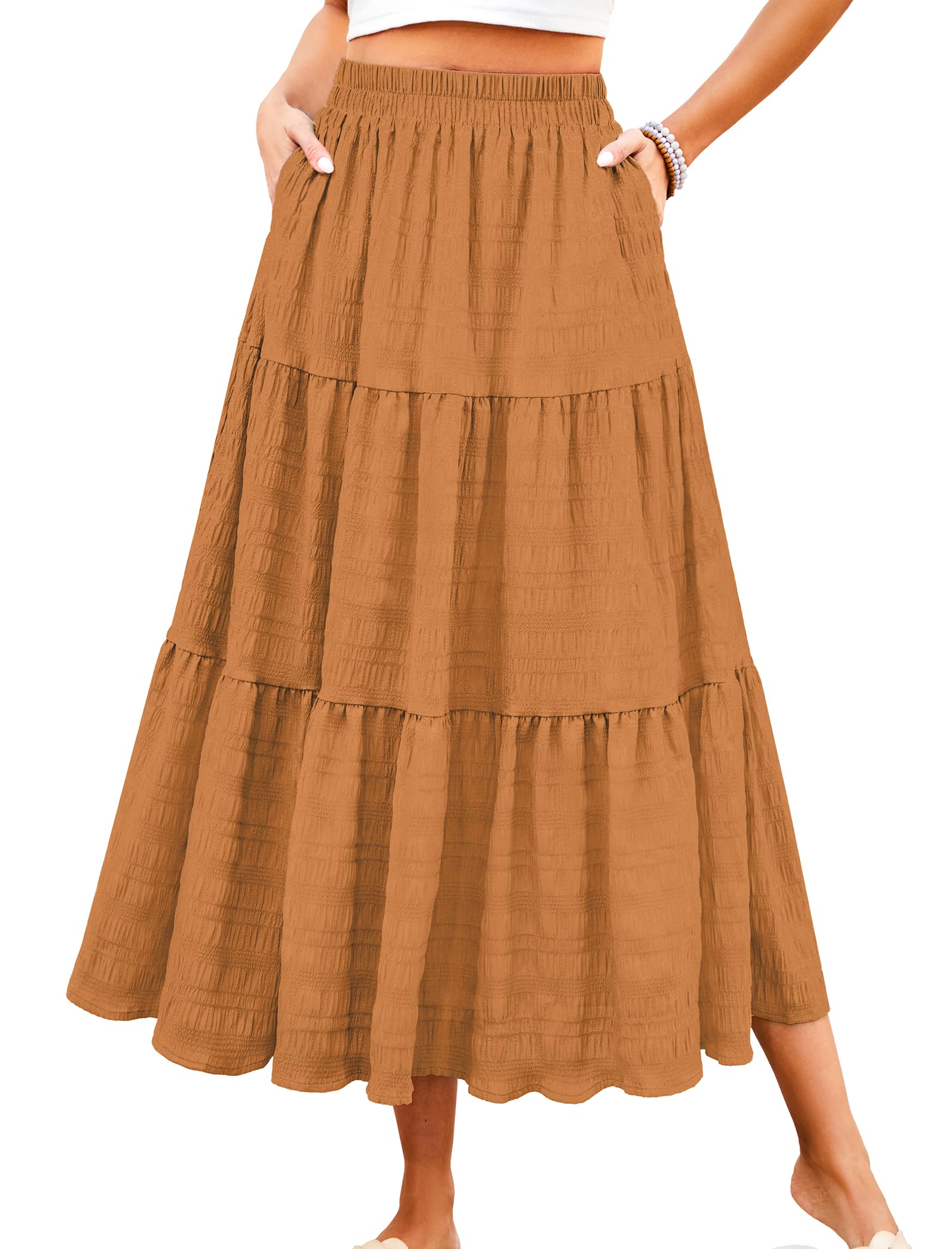 Tiered Flowy Maxi Skirt