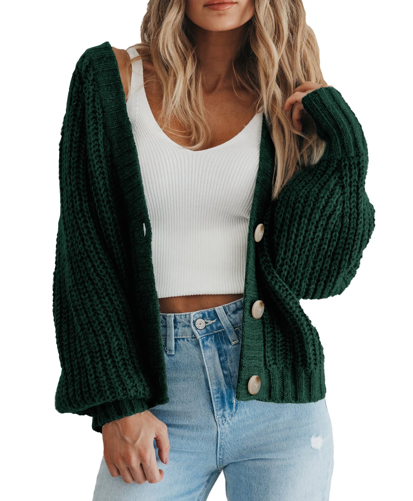 Chunky Knit Button Cardigan