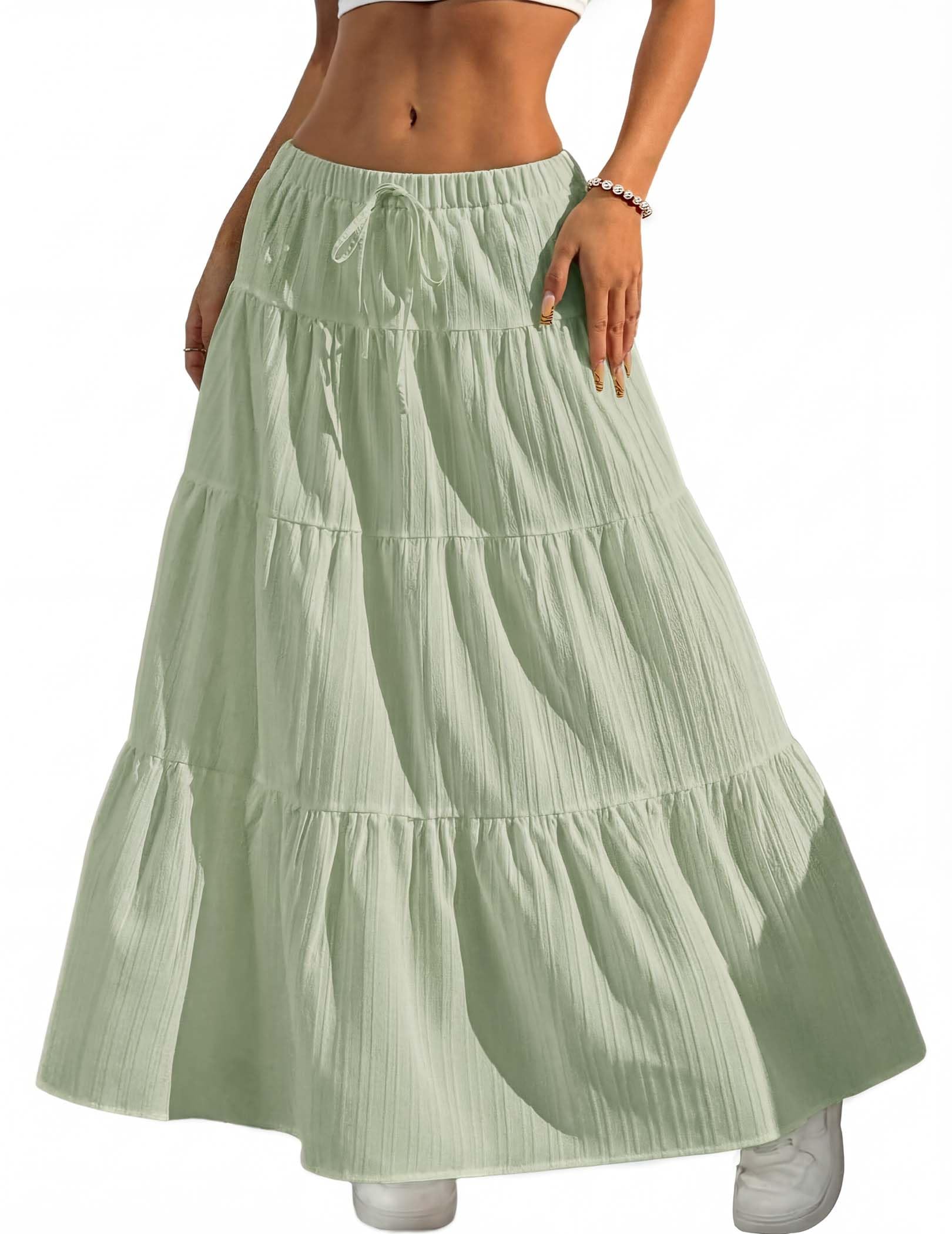 Boho Flowy Maxi Skirt