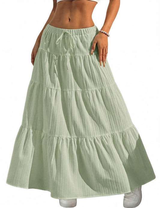 Boho Flowy Maxi Skirt