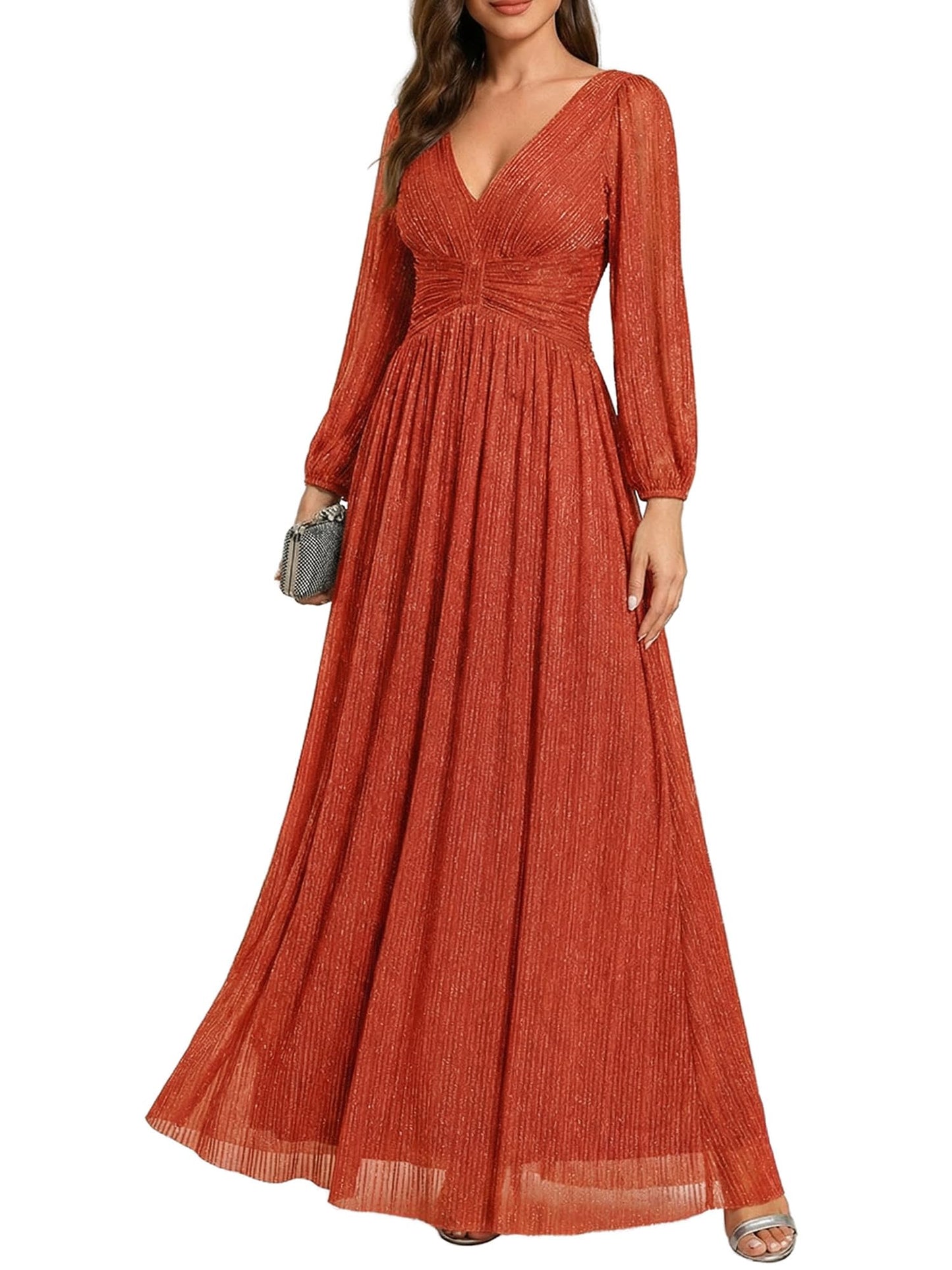 Glitter A-Line Evening Gown