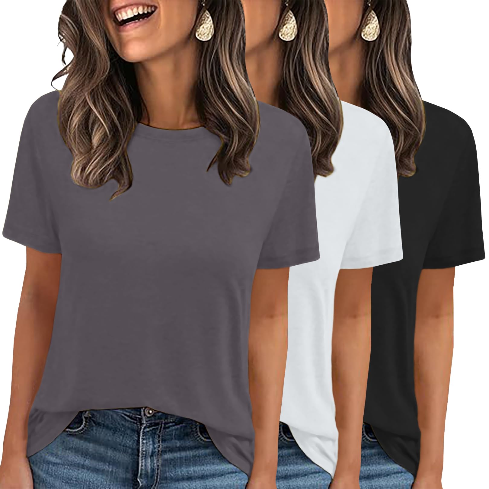 3-Pack Basic Short Sleeve Tees