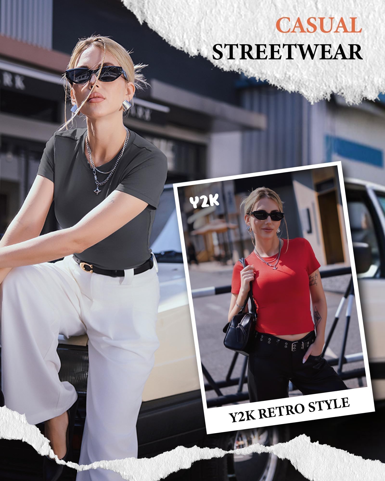 3-Pack Slim Fit Crop Tees