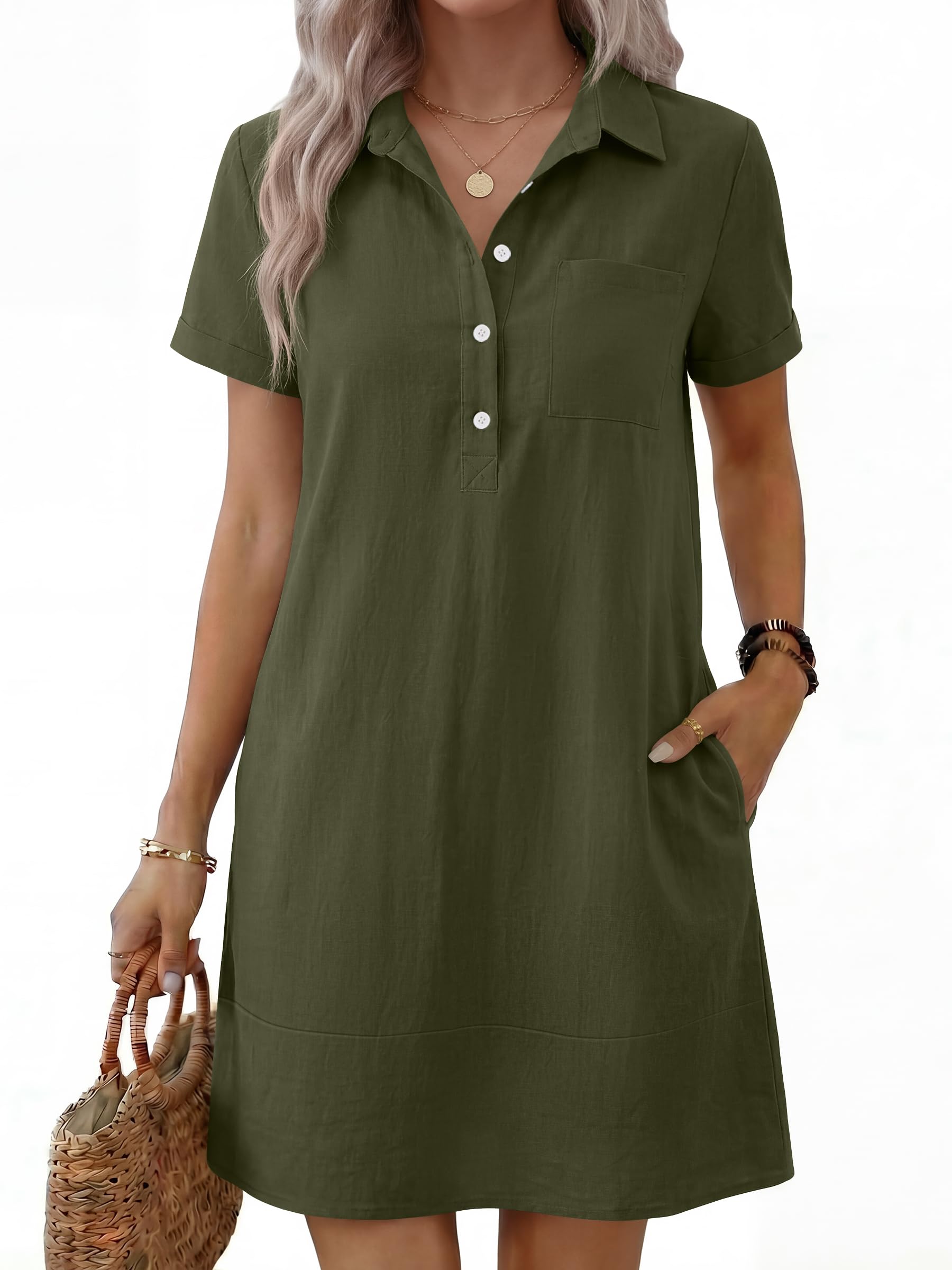 Casual Polo Shirt Dress