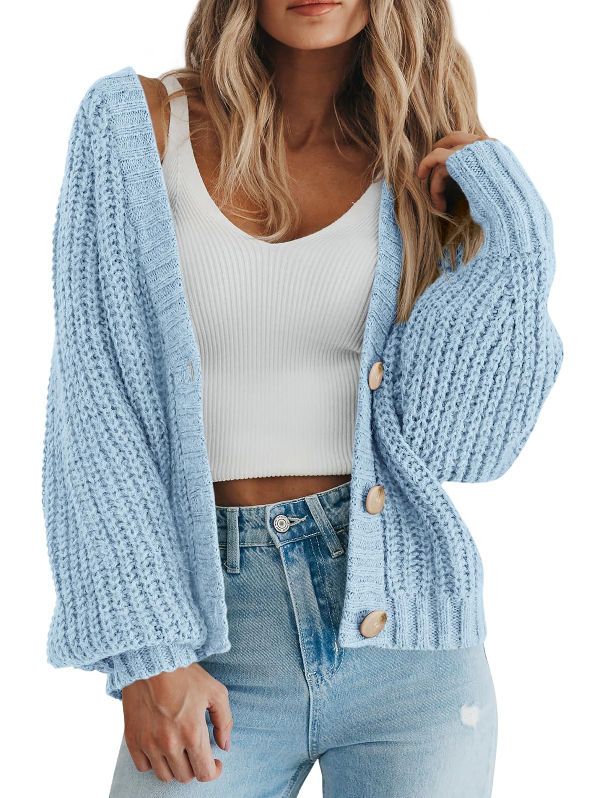 Chunky Knit Button Cardigan