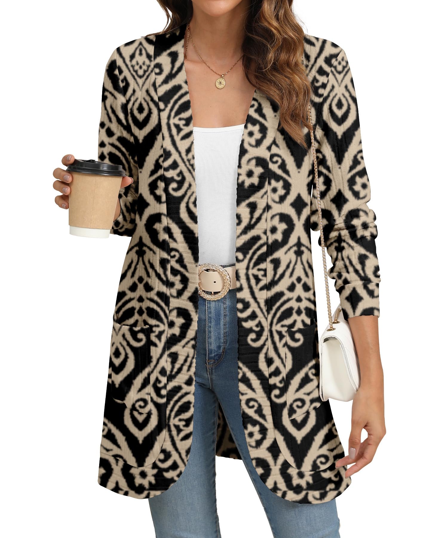 Open Front Knit Cardigan