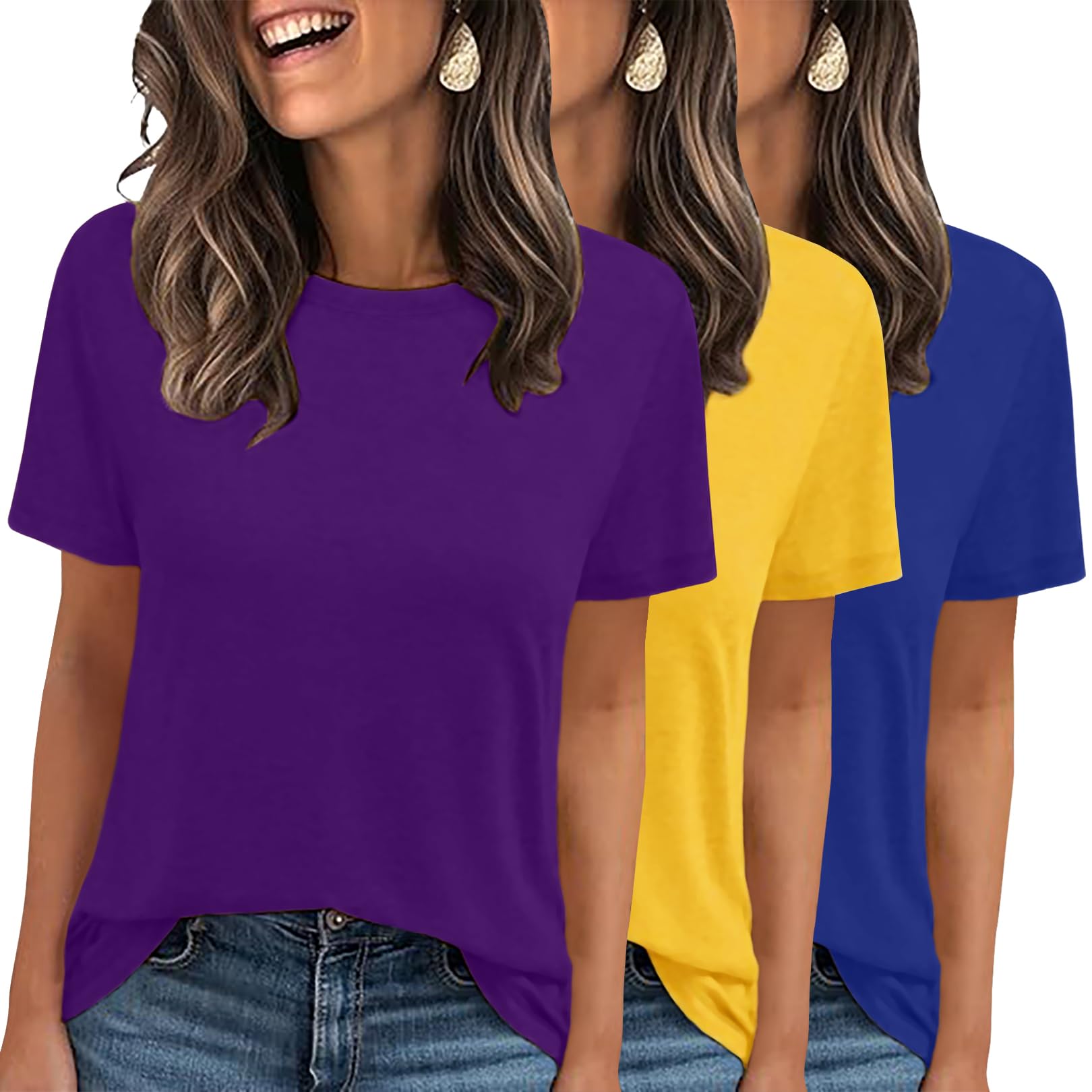 3-Pack Basic Short Sleeve Tees