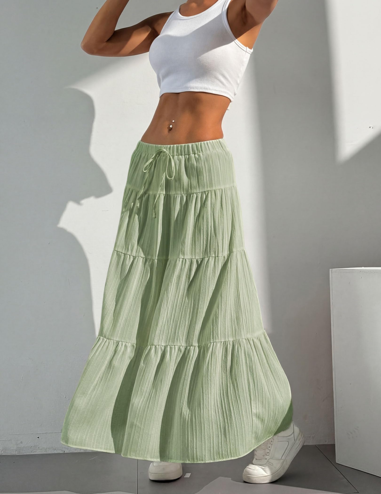 Boho Flowy Maxi Skirt