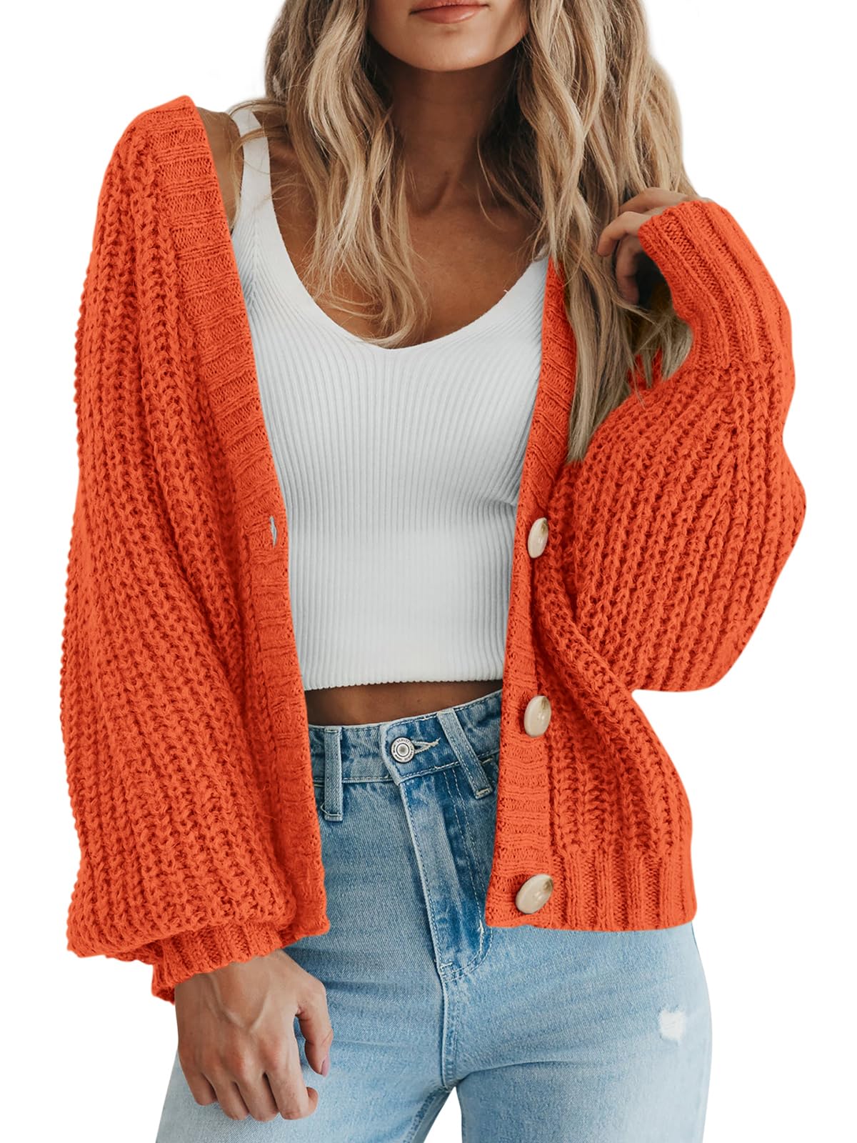 Chunky Knit Button Cardigan