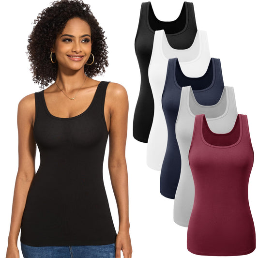 5-Pack Ribbed Tank Tops
