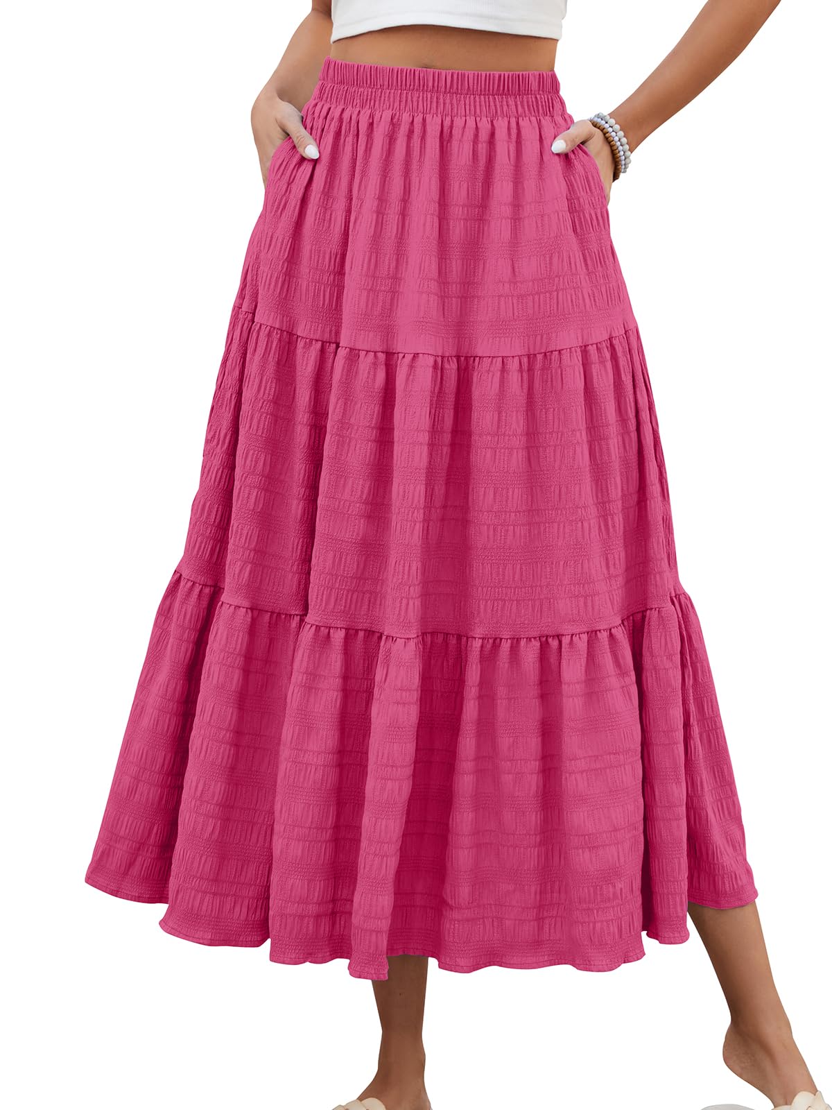 Tiered Flowy Maxi Skirt