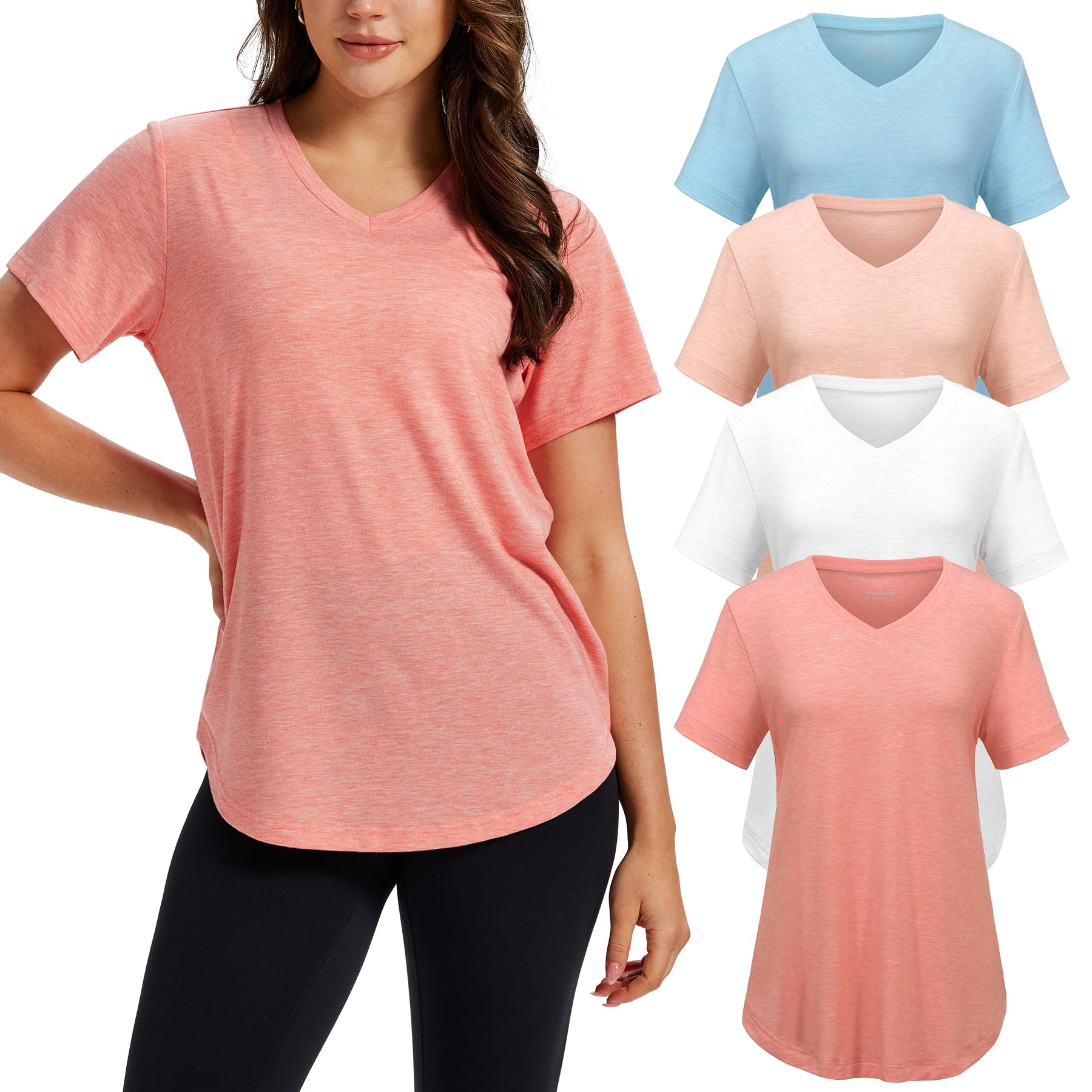4-Pack V-Neck Basic Tees