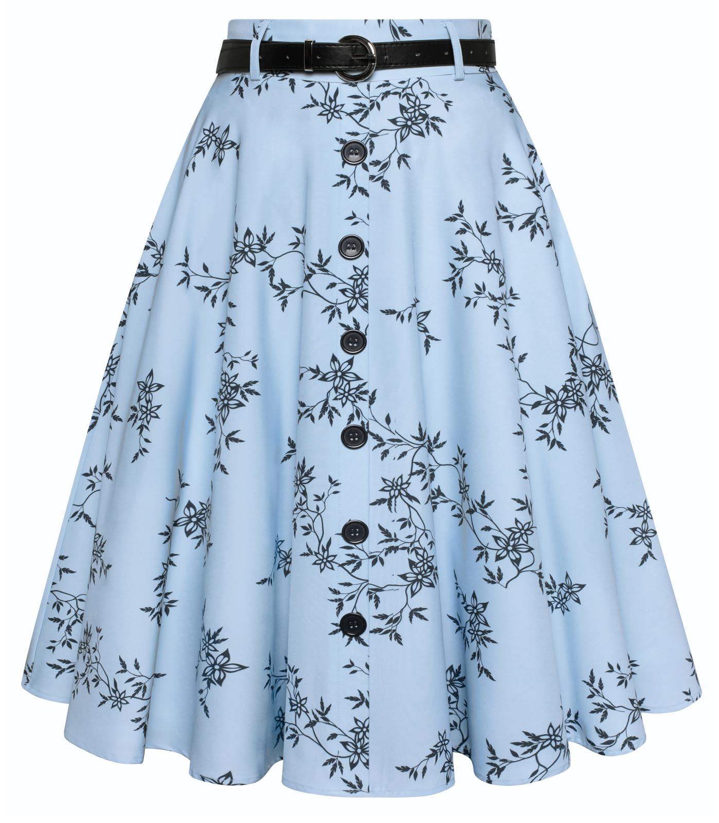 Vintage A-Line Midi Skirt