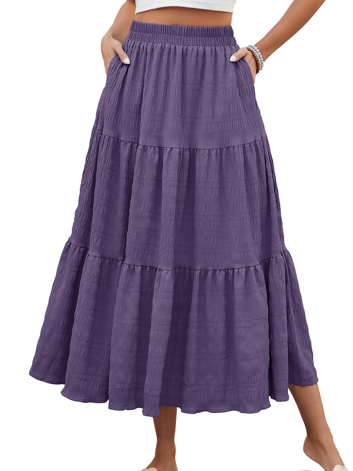 Tiered Flowy Maxi Skirt