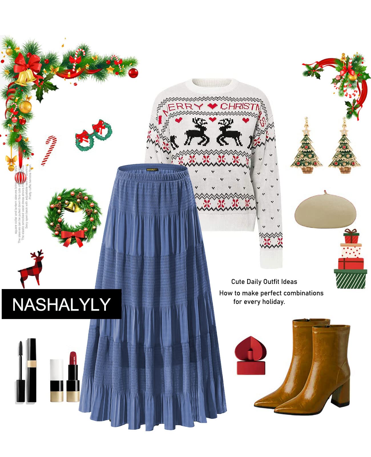 Pleated Chiffon Maxi Skirt