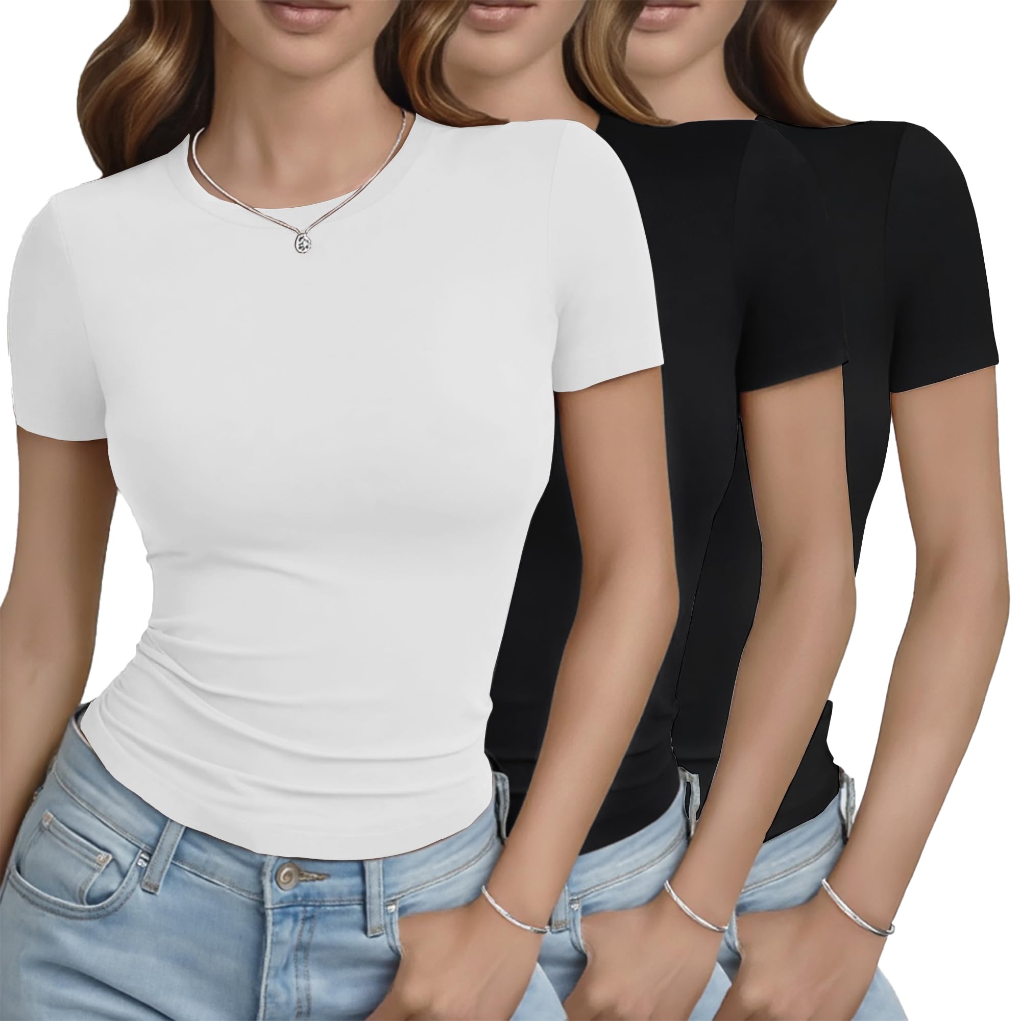 3-Pack Slim Fit Crop Tees