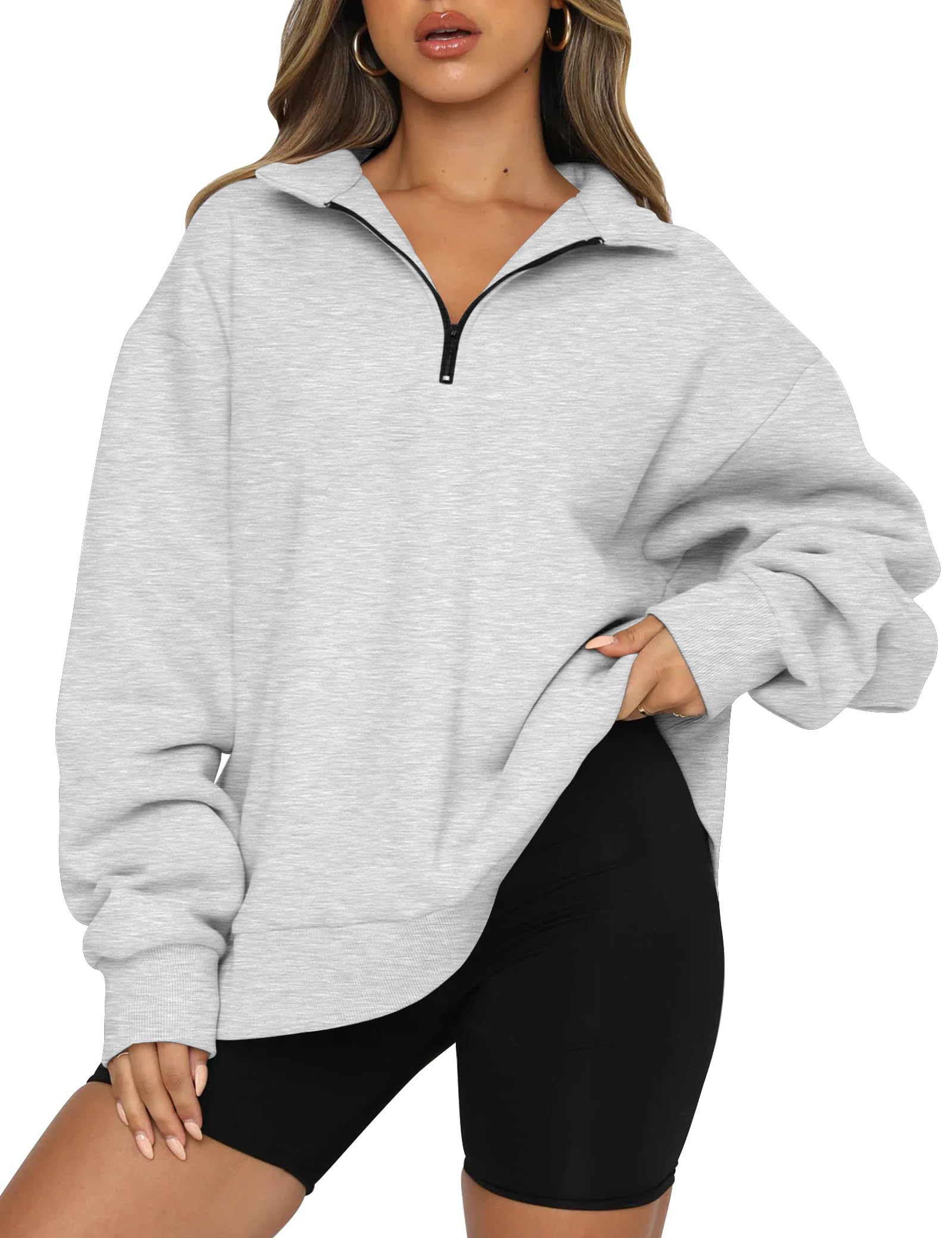 Oversized Half Zip Sweatshirt