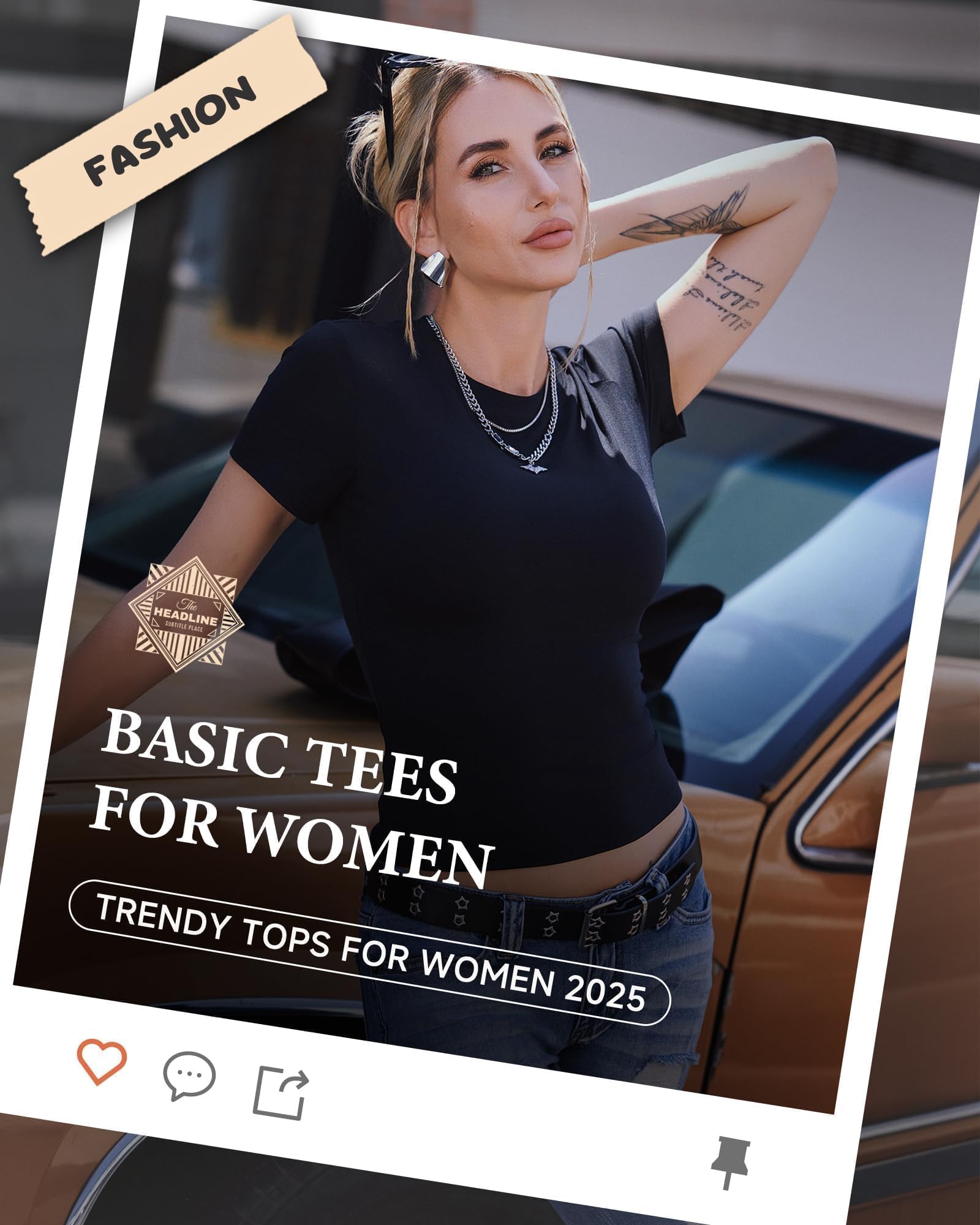 3-Pack Slim Fit Crop Tees