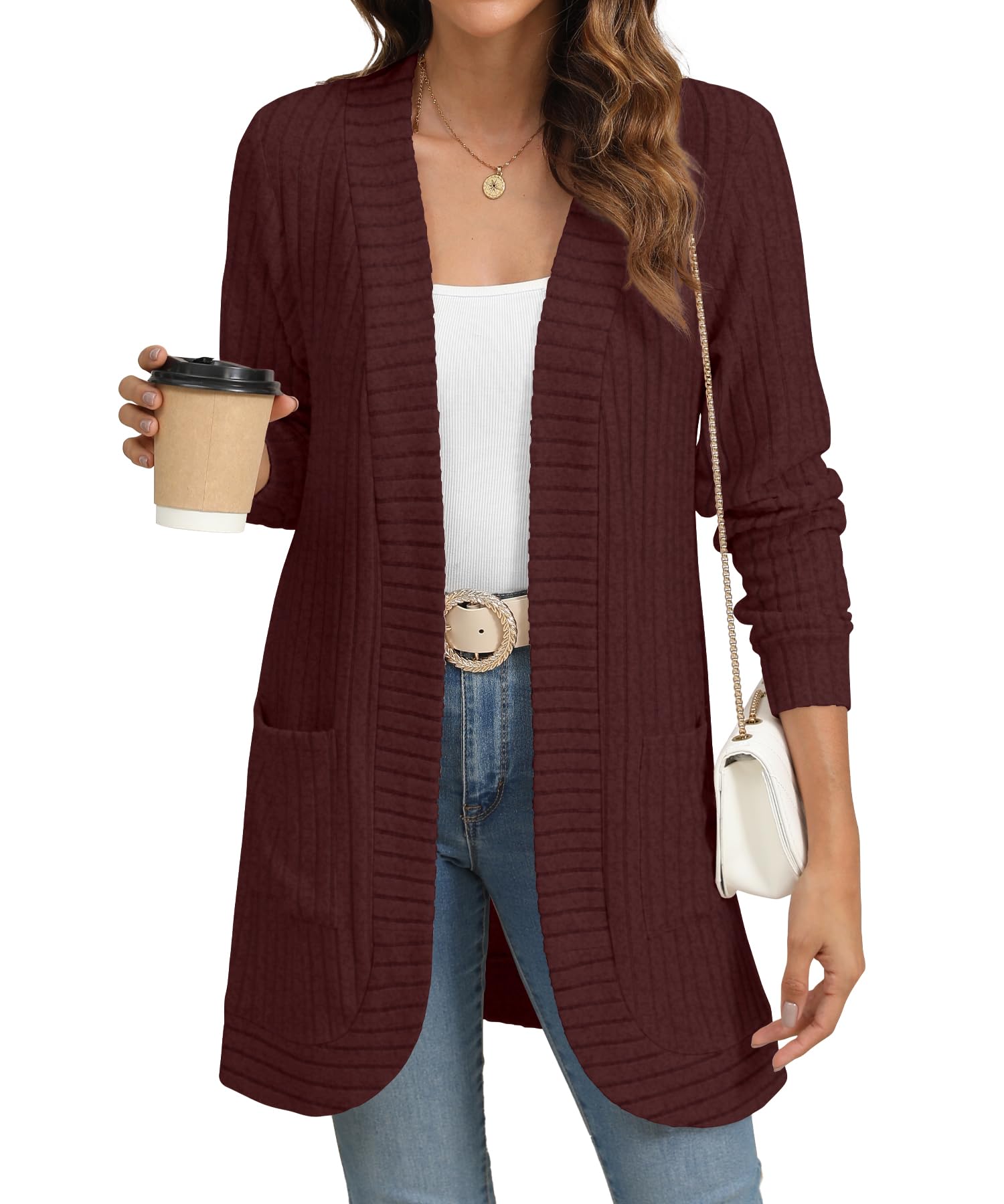 Open Front Knit Cardigan