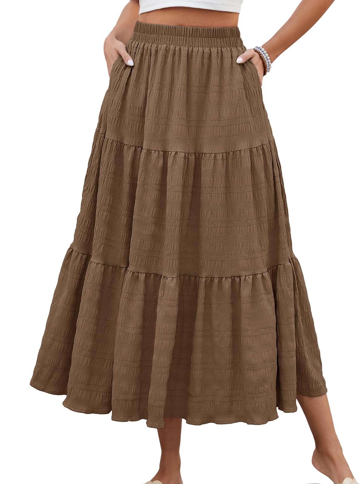 Tiered Flowy Maxi Skirt