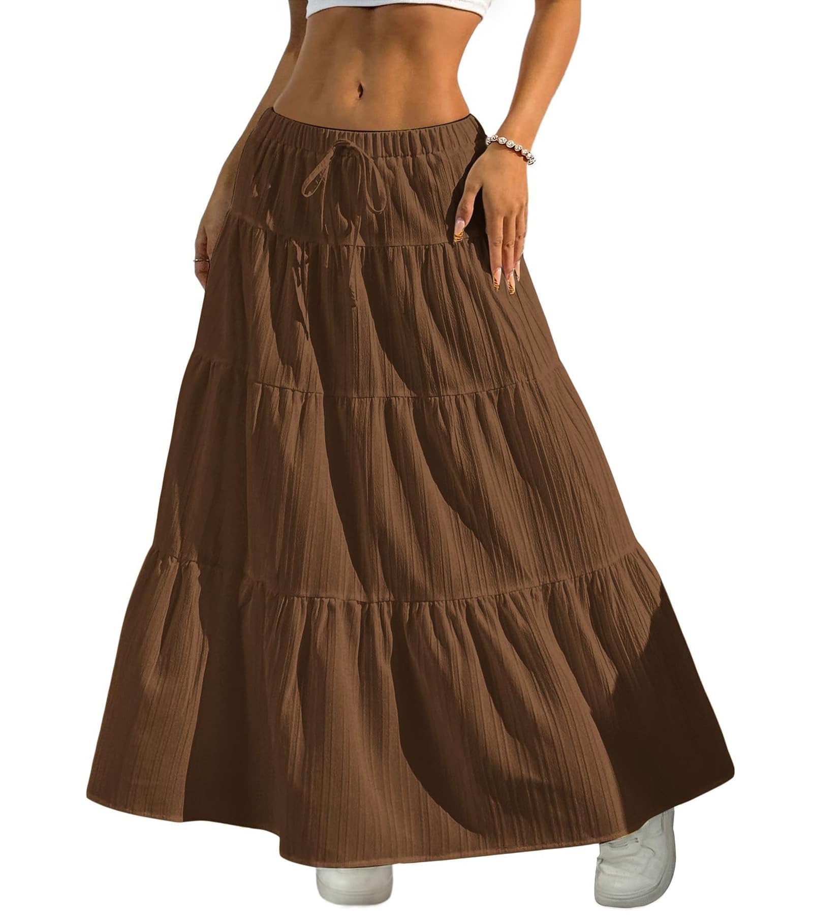 Boho Flowy Maxi Skirt