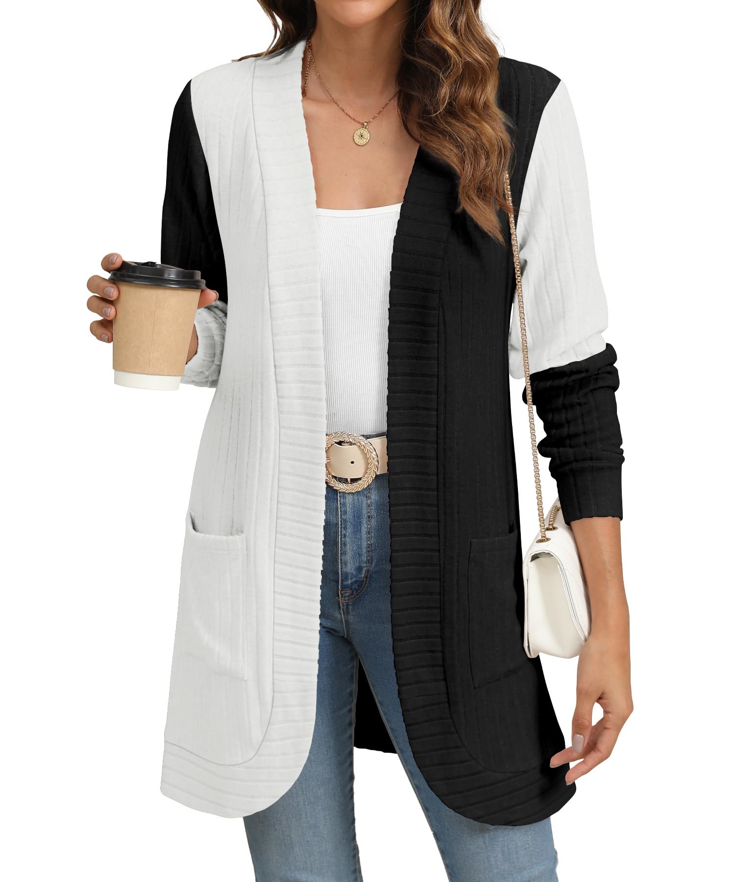 Open Front Knit Cardigan