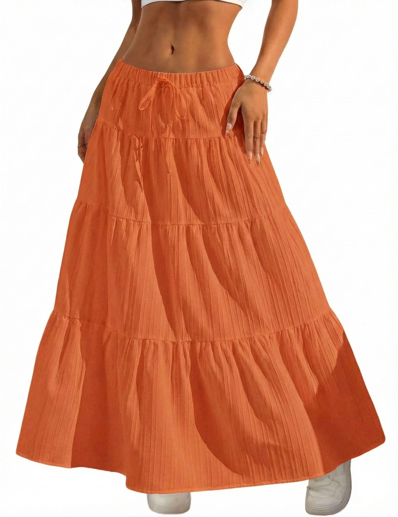 Boho Flowy Maxi Skirt