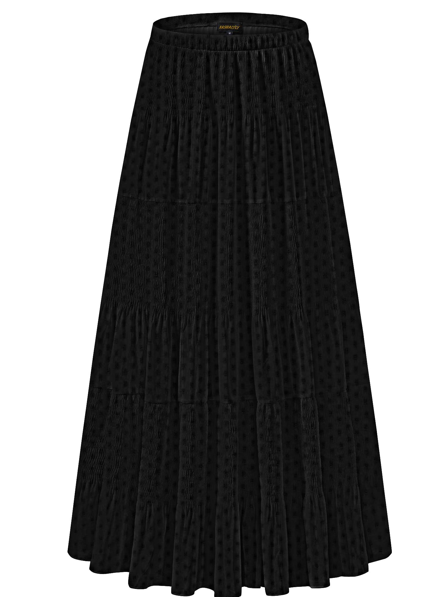 Pleated Chiffon Maxi Skirt