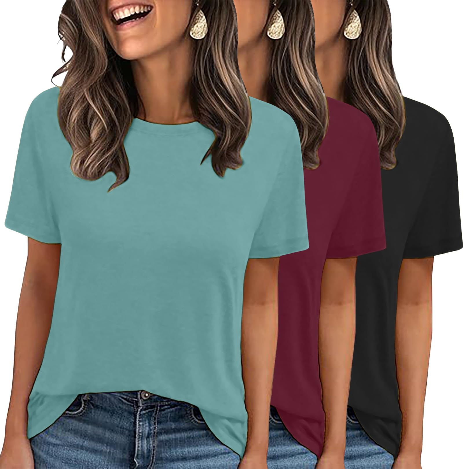 3-Pack Basic Short Sleeve Tees