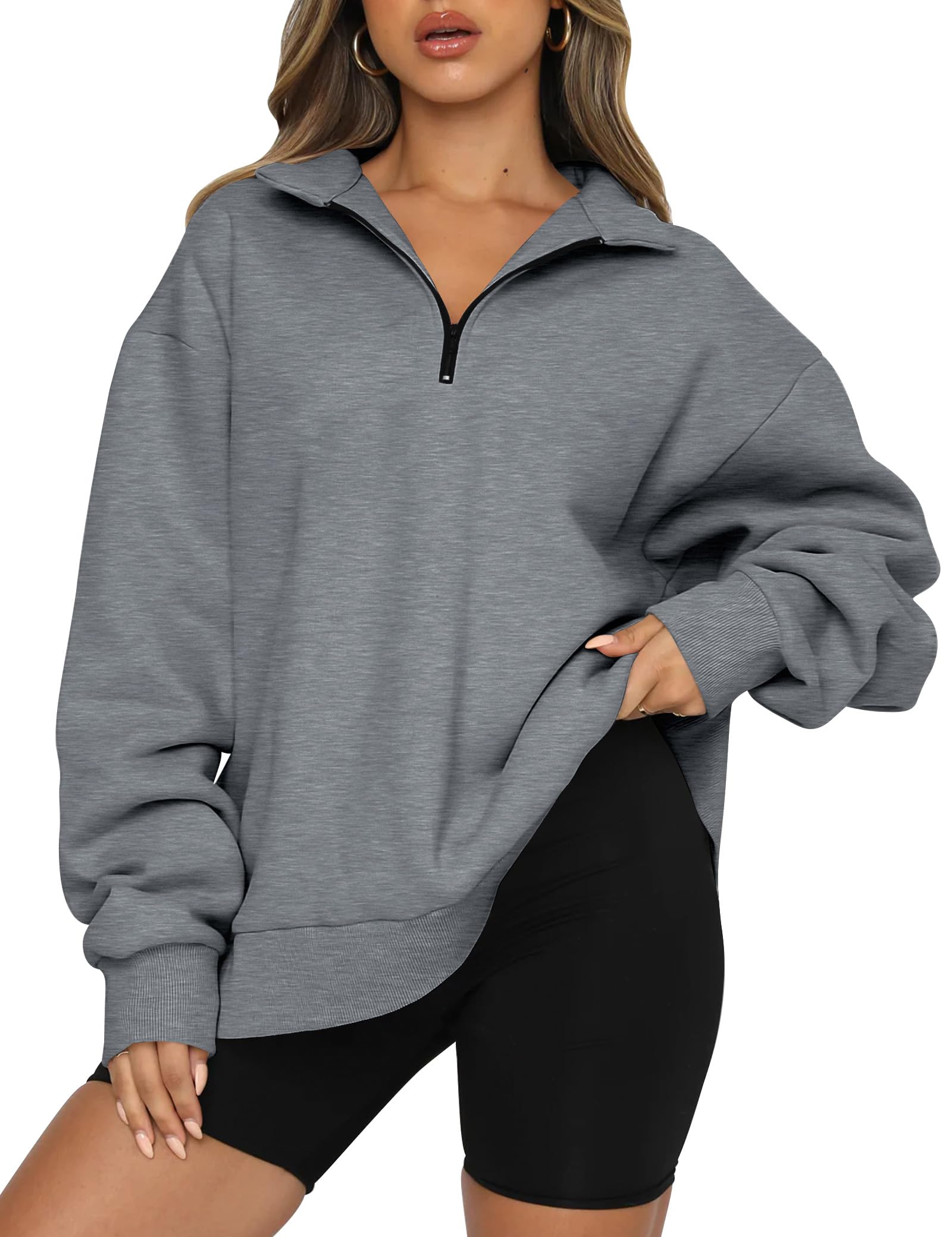 Oversized Half Zip Sweatshirt