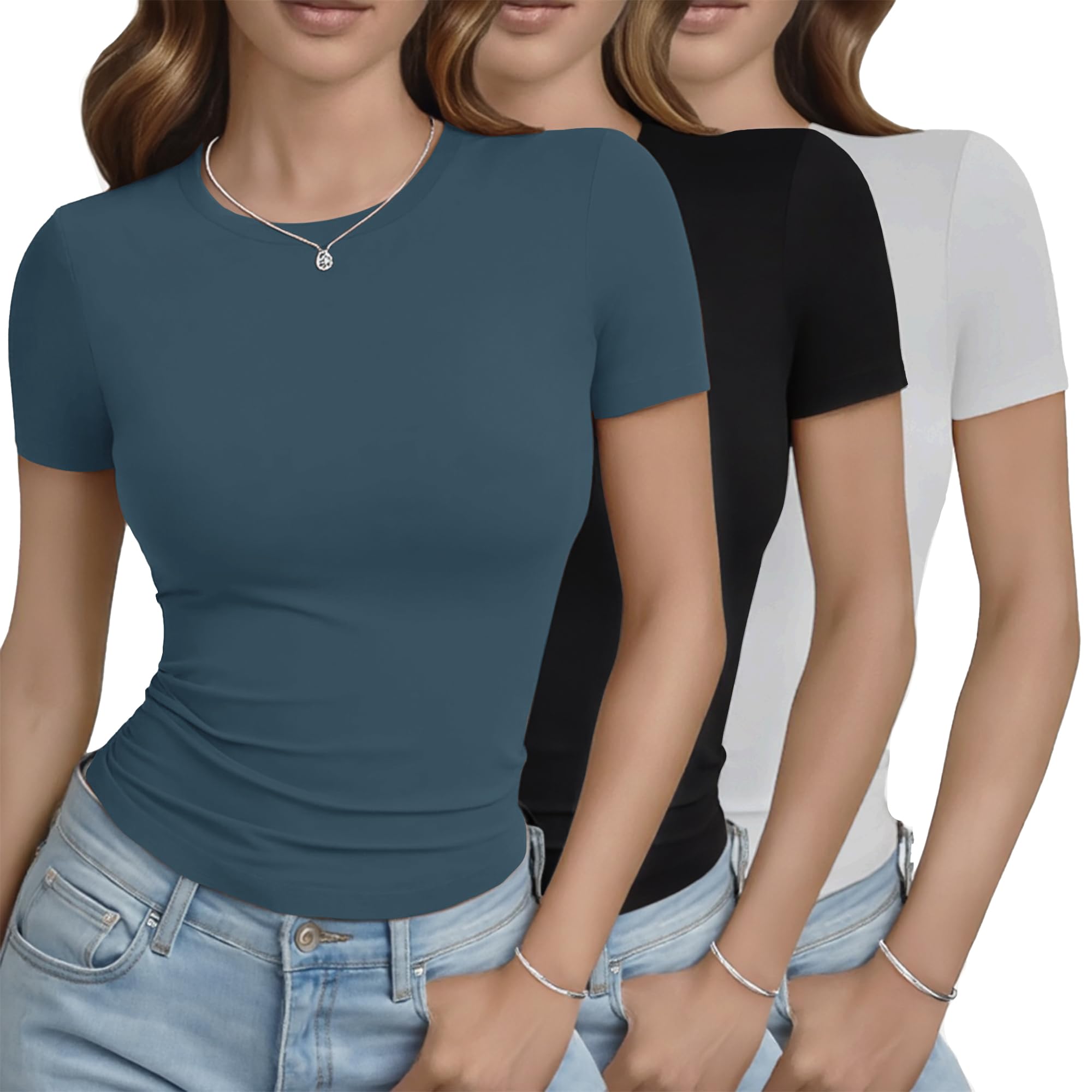 3-Pack Slim Fit Crop Tees