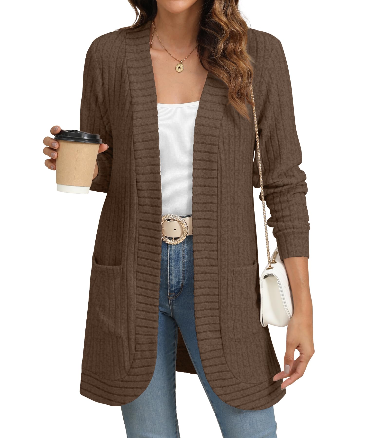 Open Front Knit Cardigan