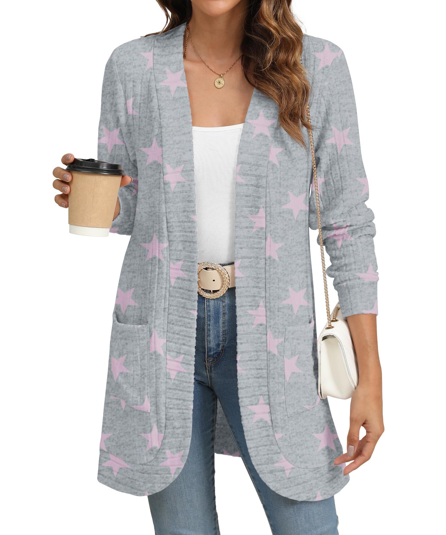 Open Front Knit Cardigan