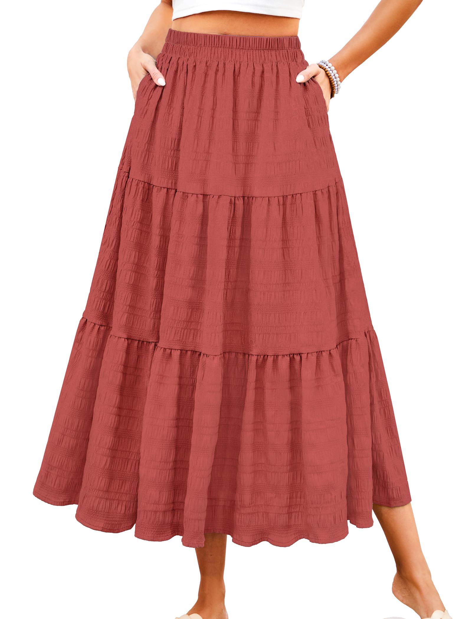 Tiered Flowy Maxi Skirt