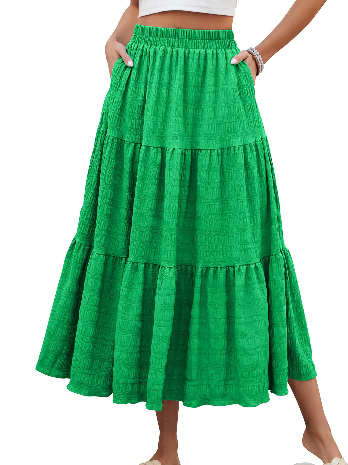 Tiered Flowy Maxi Skirt