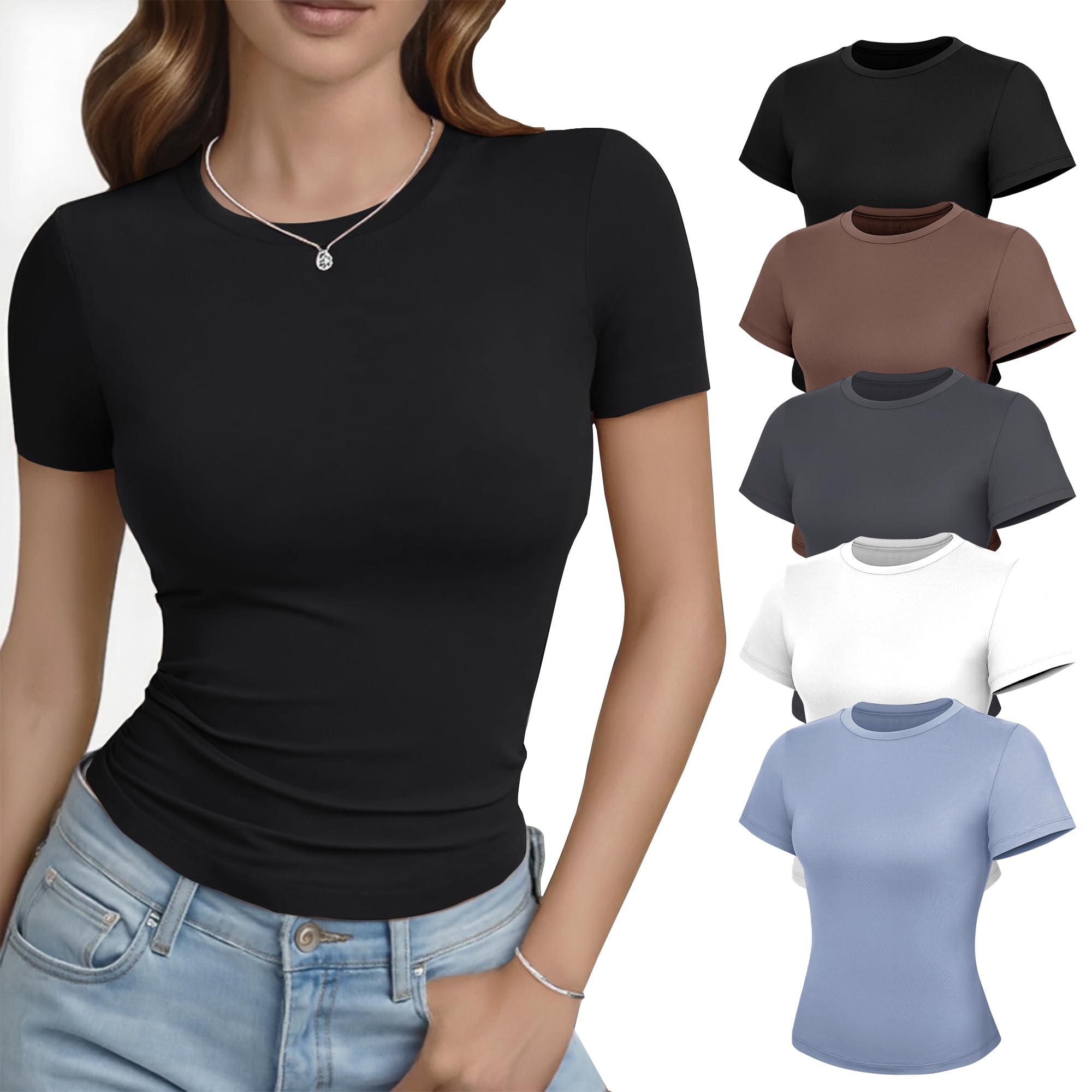 3-Pack Slim Fit Crop Tees