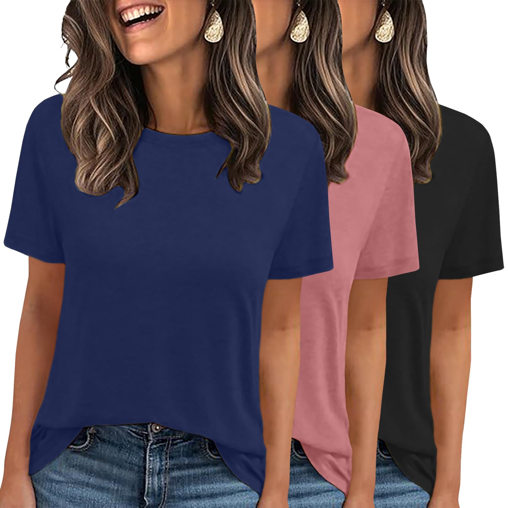 3-Pack Basic Short Sleeve Tees