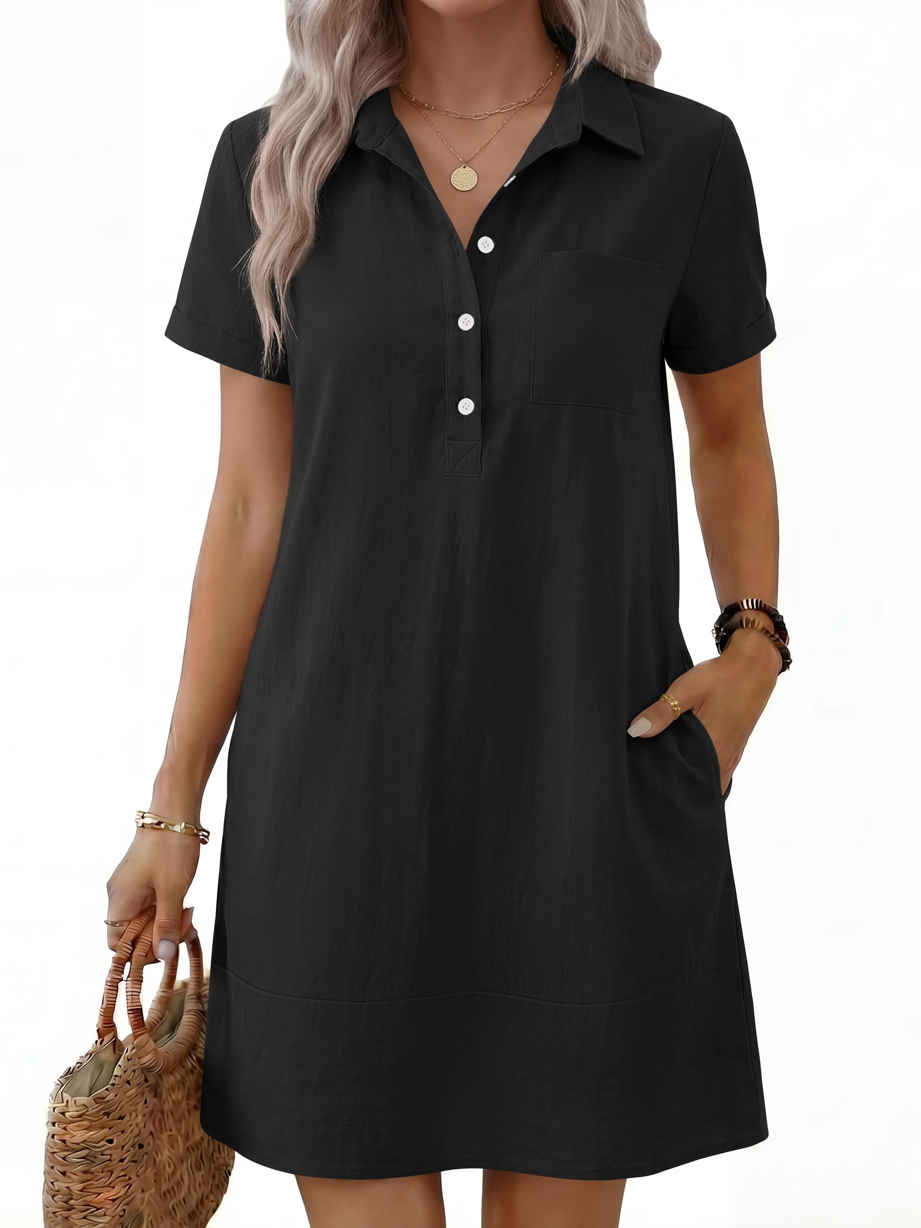 Casual Polo Shirt Dress