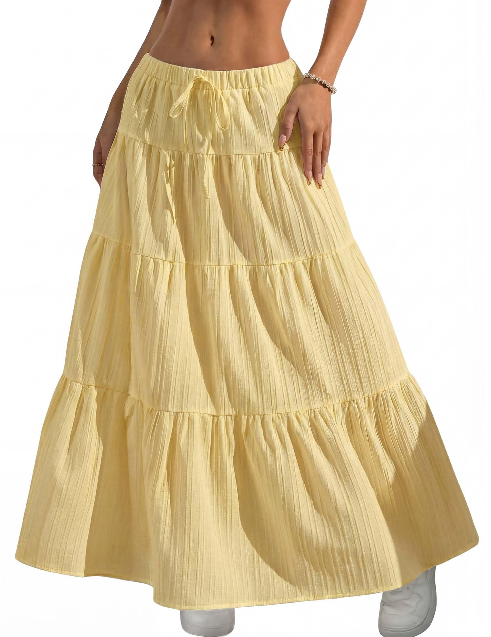 Boho Flowy Maxi Skirt